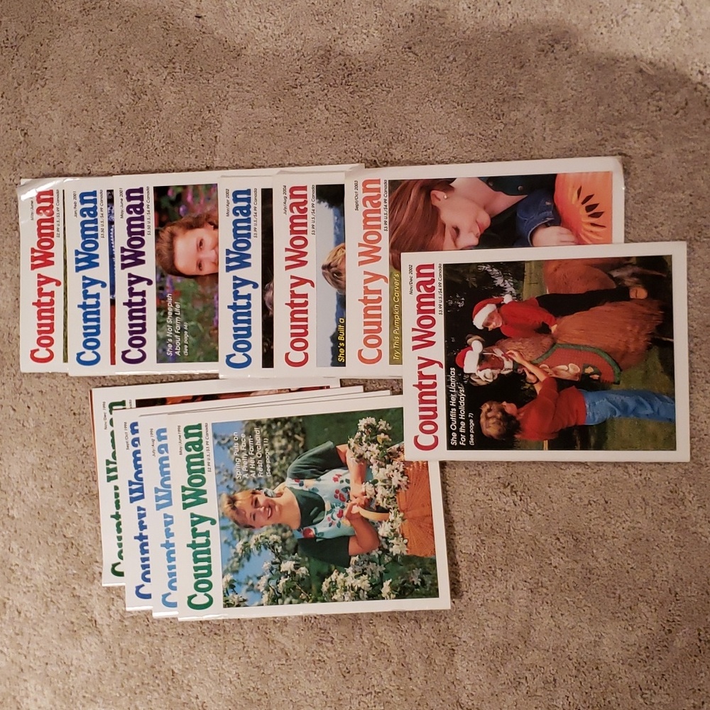 Vintage Country Woman Magazine various issues from 1996 through 2004